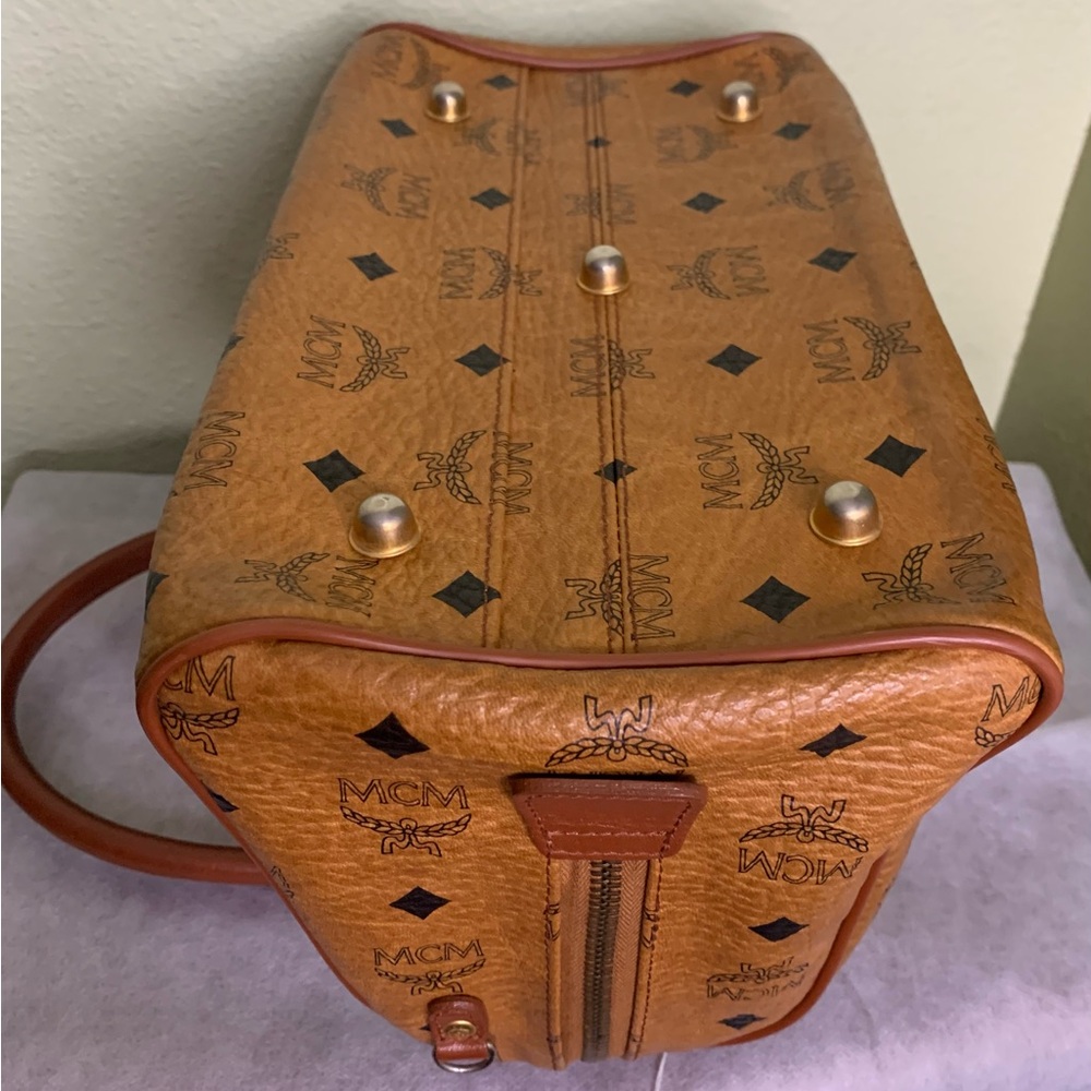 MCM Tan Satchel with Gold Accents - Picture 2 of 9
